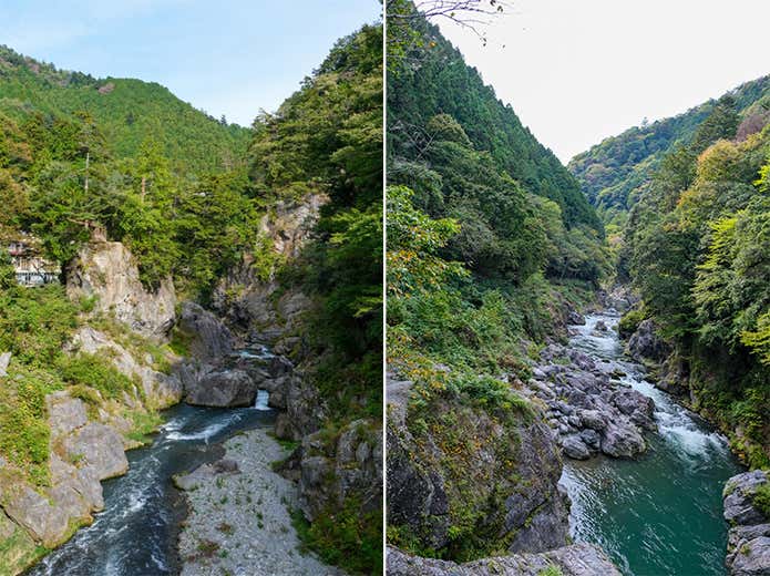 鳩ノ巣小橋からの景観