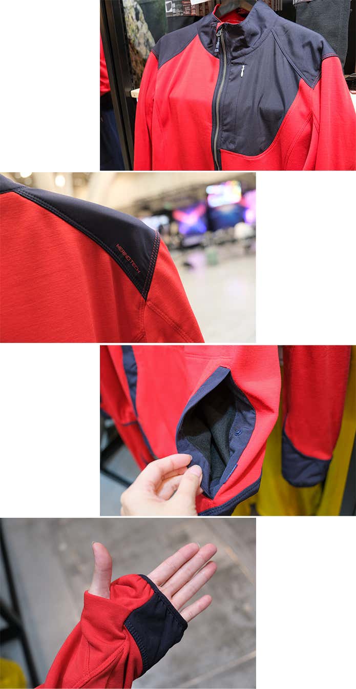【2,900円】Merino TECH アクティブインサレーションスタンドジャケット ディテール
