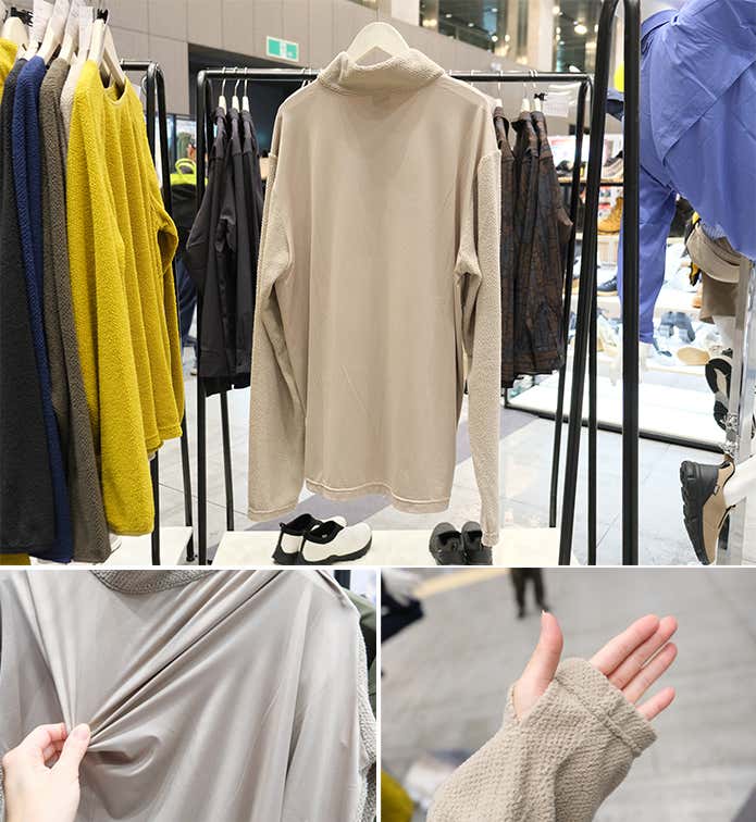【1,500円】THERMOLITE トレックハーフジップ ディテール