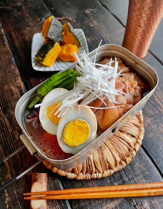 メスティンで作った鶏肉の角煮風
