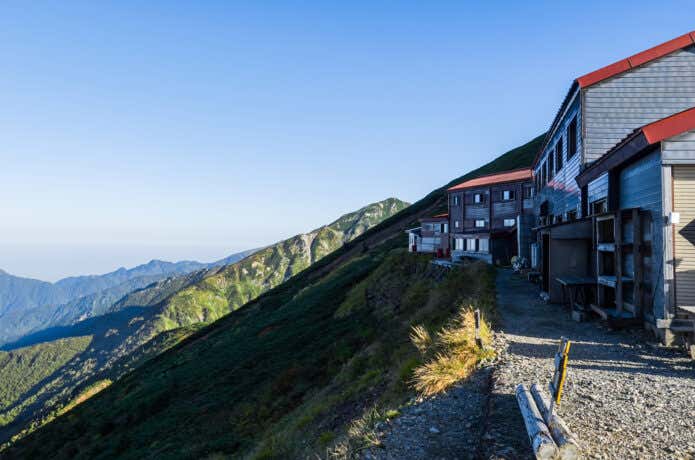 高所にある山小屋