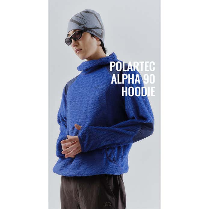 バラクラバフード アノラック型「POLARTEC ALPHA90 Hoodie T」