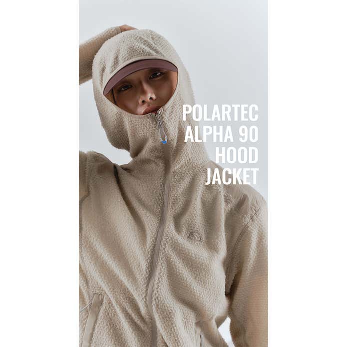 バラクラバフード フルジップジャケット「POLARTEC ALPHA90 Hoodie Jacket」