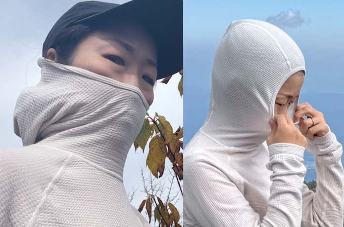 特に気に入っているのはネックウォーマーやバラクラバになる首元