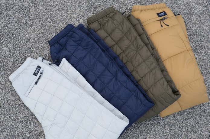 TAIONのダウンパンツ4モデル