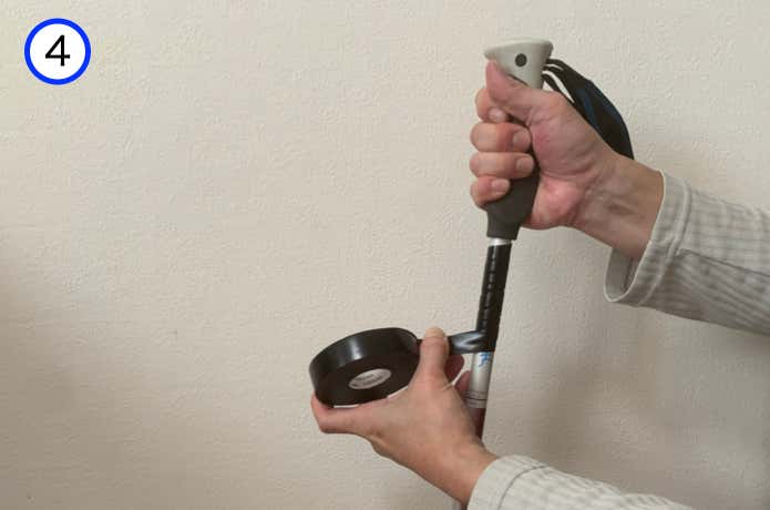 自己融着テープの貼り付け手順4