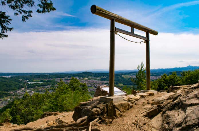 日和田山・金刀比羅神社から眺める飯能の街並み