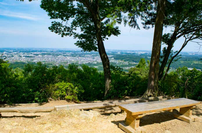 日和田山山頂から望む関東平野
