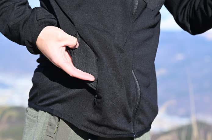 ワークマン メリノテックの起毛ポケット