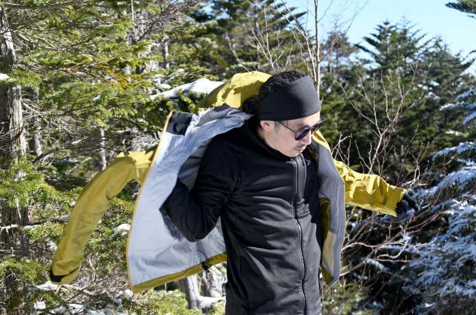 エバーブレスプリモを羽織る人