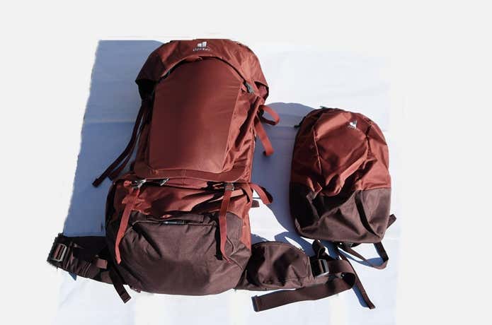 ドイター｜VOYAGER 60+10 SL 左：メインバッグ　右：着脱式デイパック