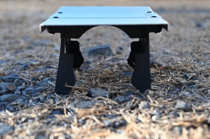 トレイルテーブルとボンベ・ストーブの合体