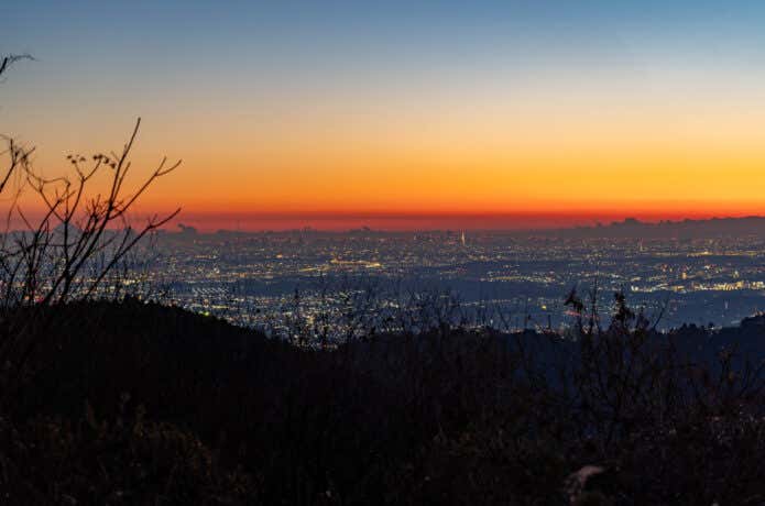 日の出の少し前の時間帯