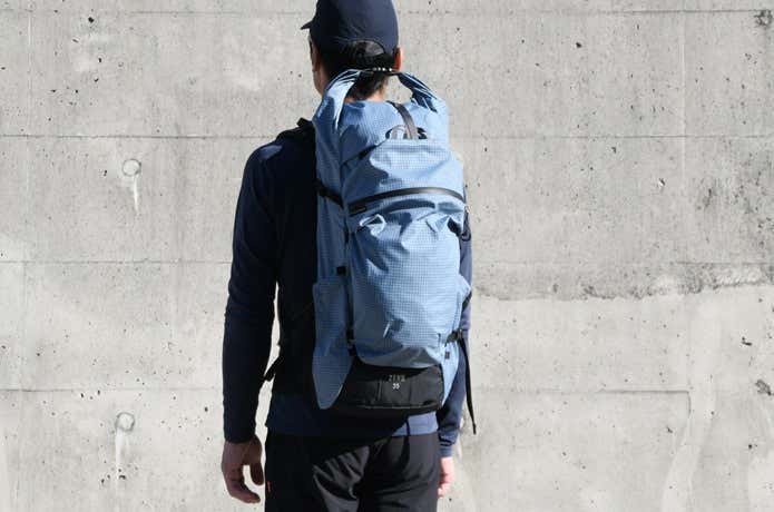 パーゴワークスのZENN 35というザックのバックショット