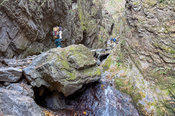棒ノ折山のゴルジュ