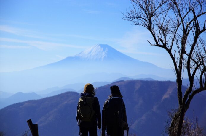 大山から眺める富士山