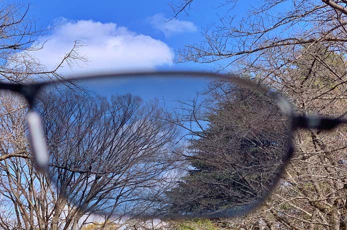 レンズ越しでもクリアな視界