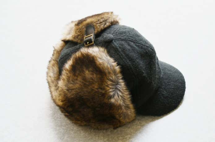 ファー付きフライトキャップ