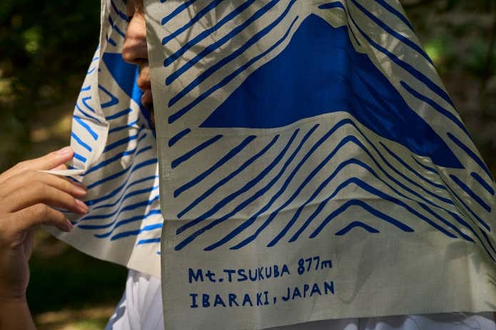 筑波山手ぬぐい「三方よし」