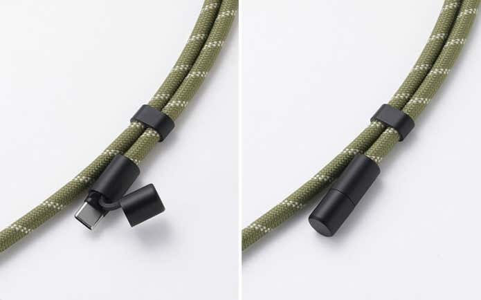 キャップを外せば、そのまま充電ケーブルに