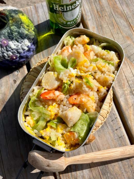 ⑤蓋を開け混ぜて出来上がり。