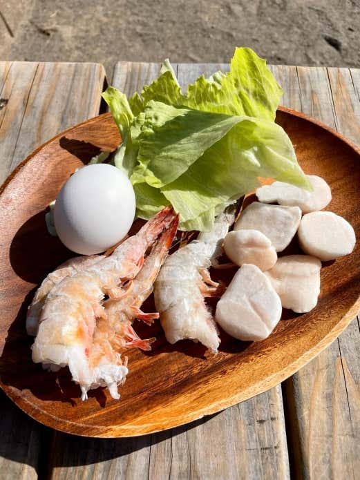 海鮮炊き込みチャーハン材料