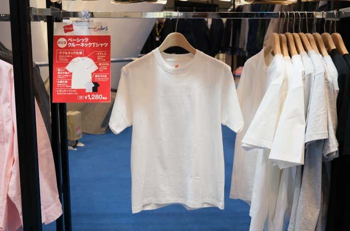 ヘインズ×ワークマン　ベーシッククルーネックTシャツ