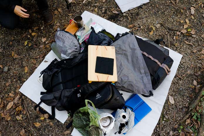 登山の荷物