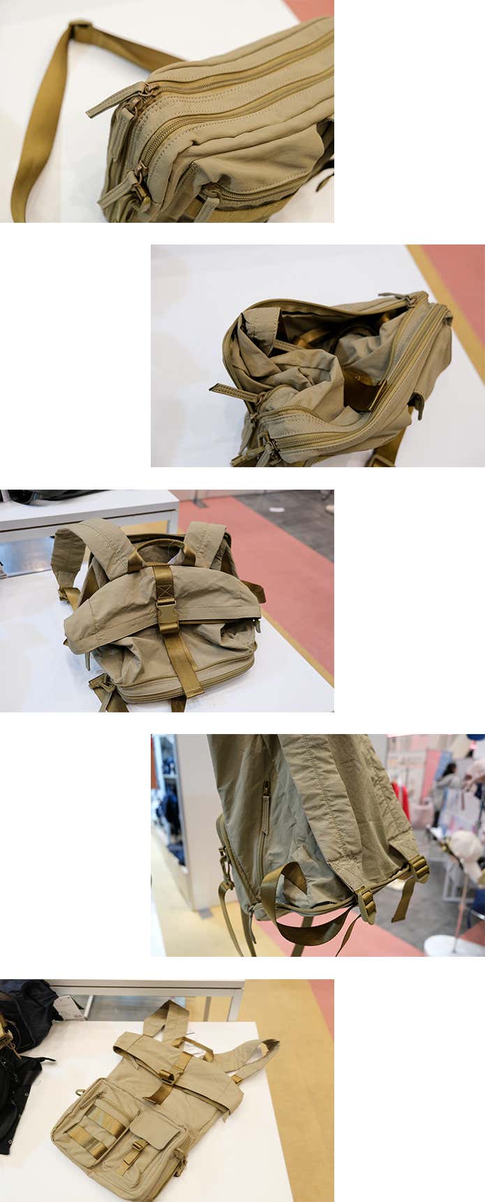 ショルダーバッグがリュックに変身