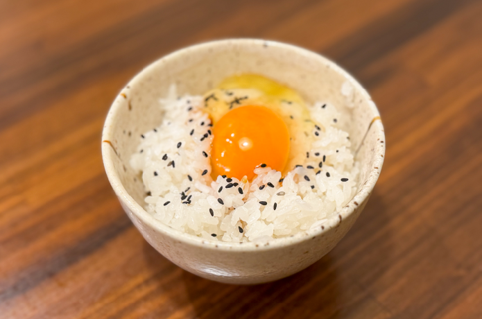 安達養鶏の卵を使った地玉子かけごはん