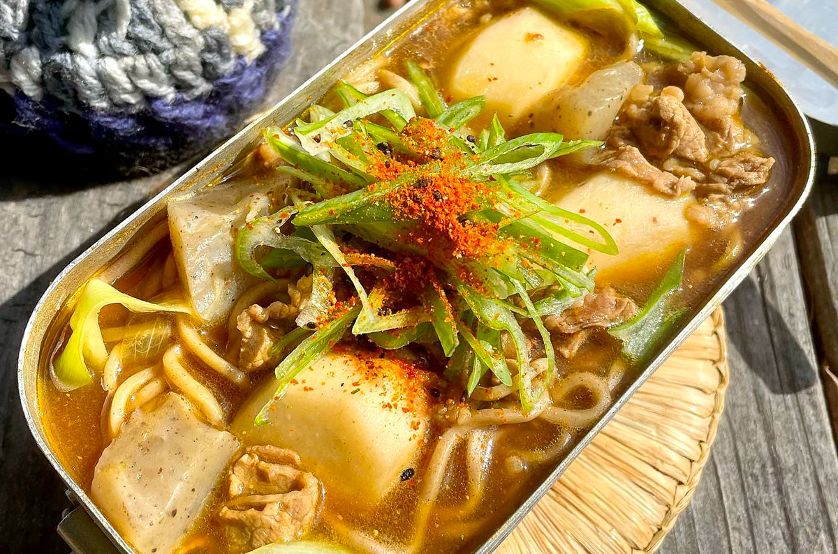 メスティンレシピ / 芋煮カレーそば