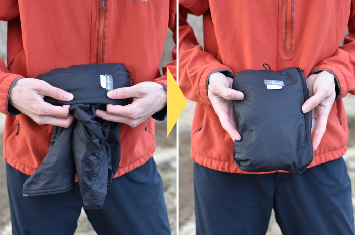 ウインドブラスト Vネックジャケット 収納写真