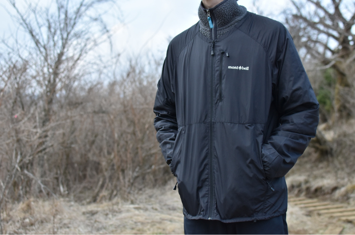 ウインドブラスト Vネックジャケット　フリース重ね着