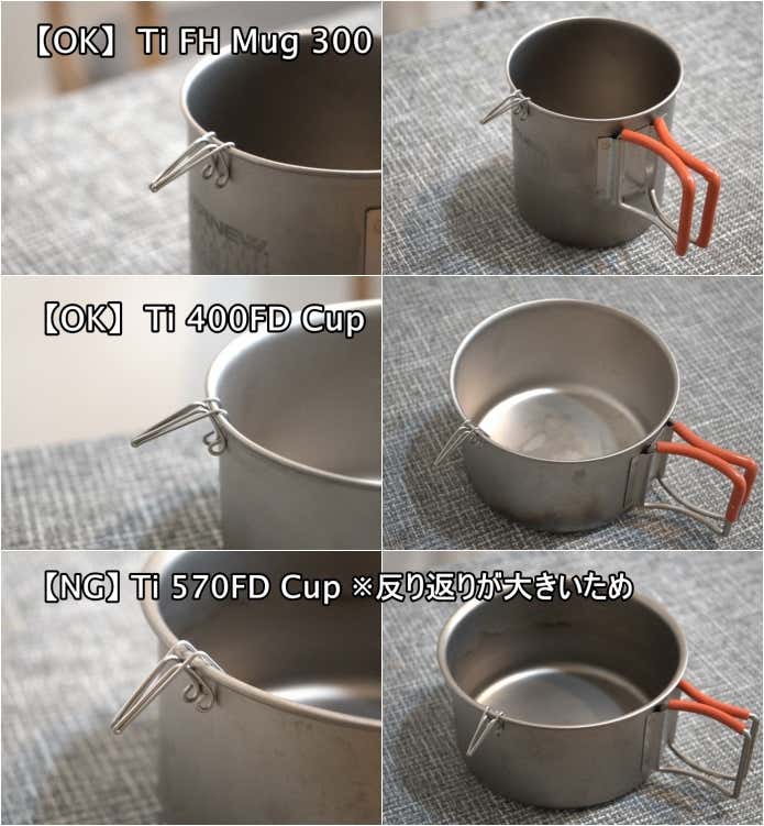 エバニューのカップとマグにドルクリップを取り付け