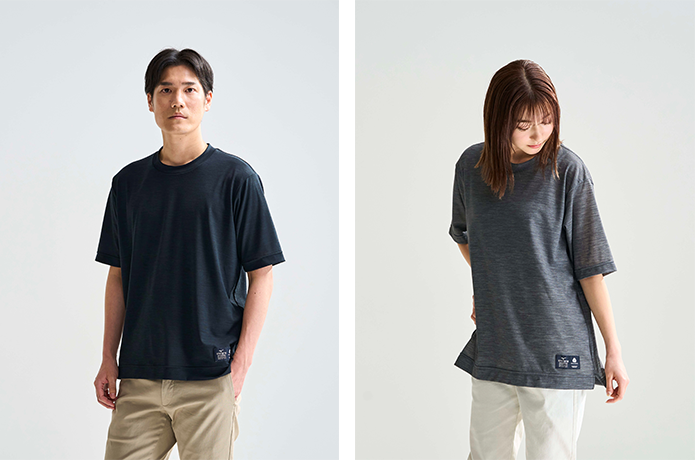 クルーネック半袖シャツ