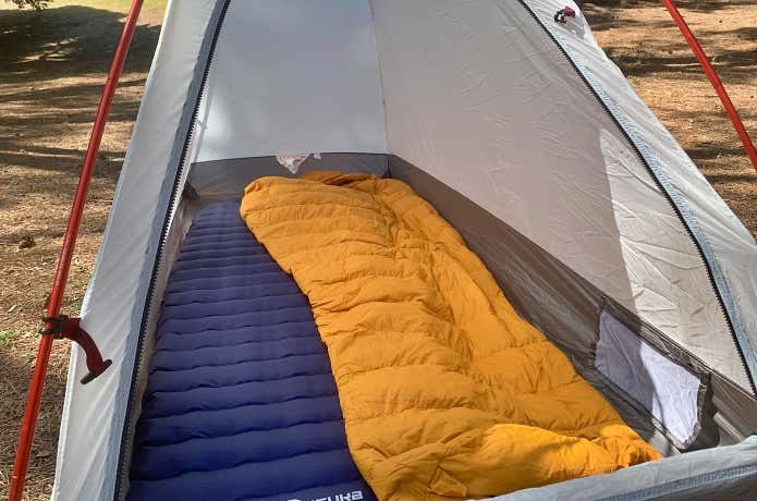 屋外でテント内で使用してみました