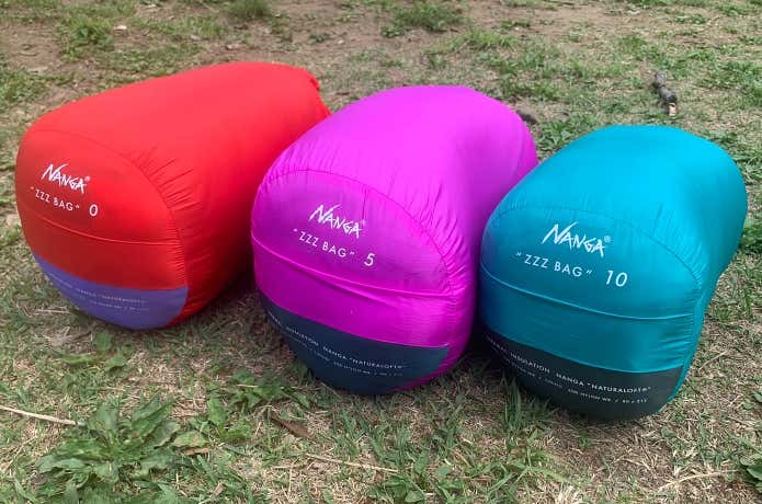 左からZZZ BAG 0・5・10