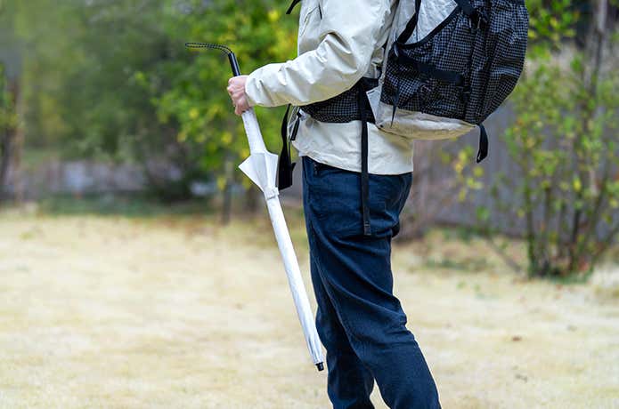 モンベルのO.D.アンブレラ カーボン 60の持ち出しイメージ