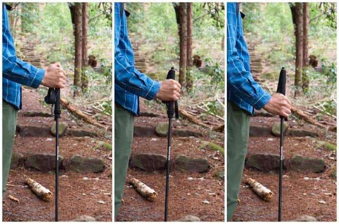 モンベル　カーボンフォールディングポール　グリップ　長さ調整