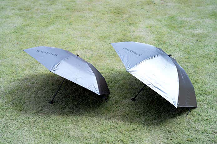モンベルのトラベル サンブロックアンブレラ 50、55