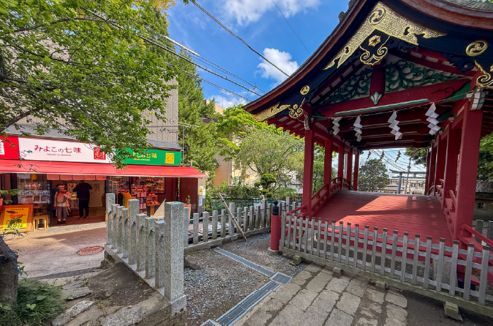 筑波山神社に続く参道の一角