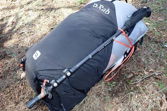 Rab「サイクロンXP40」トレッキングポールアタッチメントのレビュー