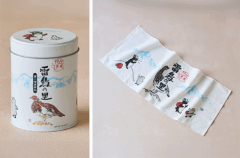 Suicaのペンギン×雷鳥の里ガーゼタオル缶