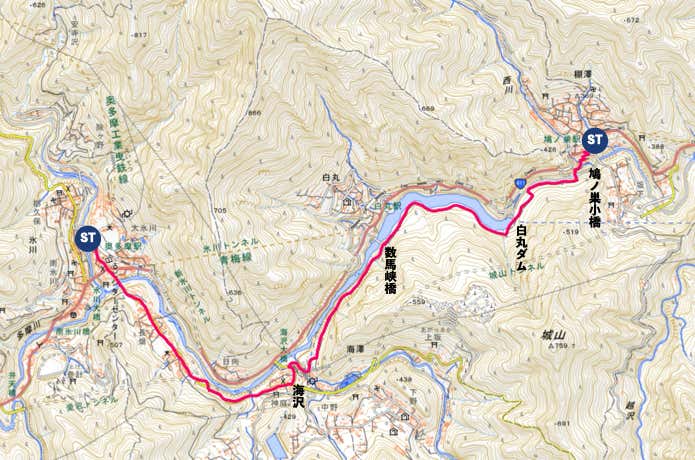 鳩ノ巣渓谷MAP
