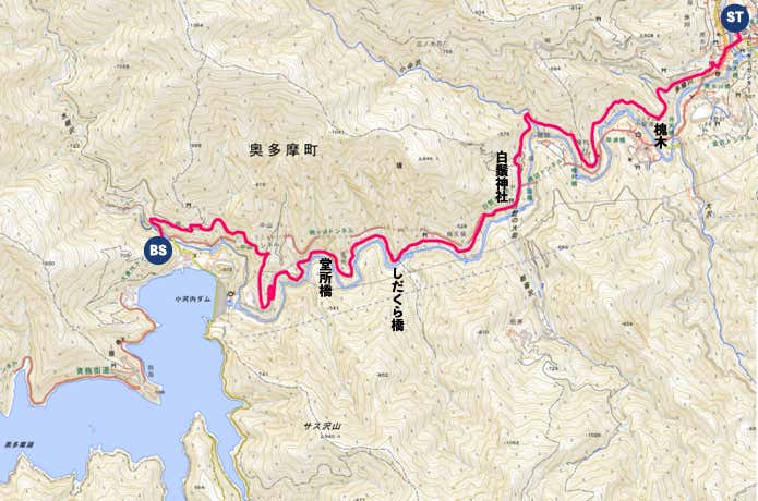 奥多摩むかし道MAP