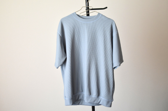 ワッフルクルーネック半袖Tシャツ_乾燥中イメージ