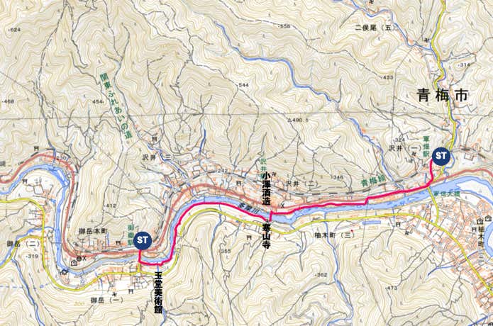 御岳渓谷MAP