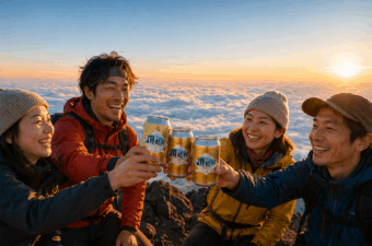 頂上富士館限定「頂乾杯ビール」
