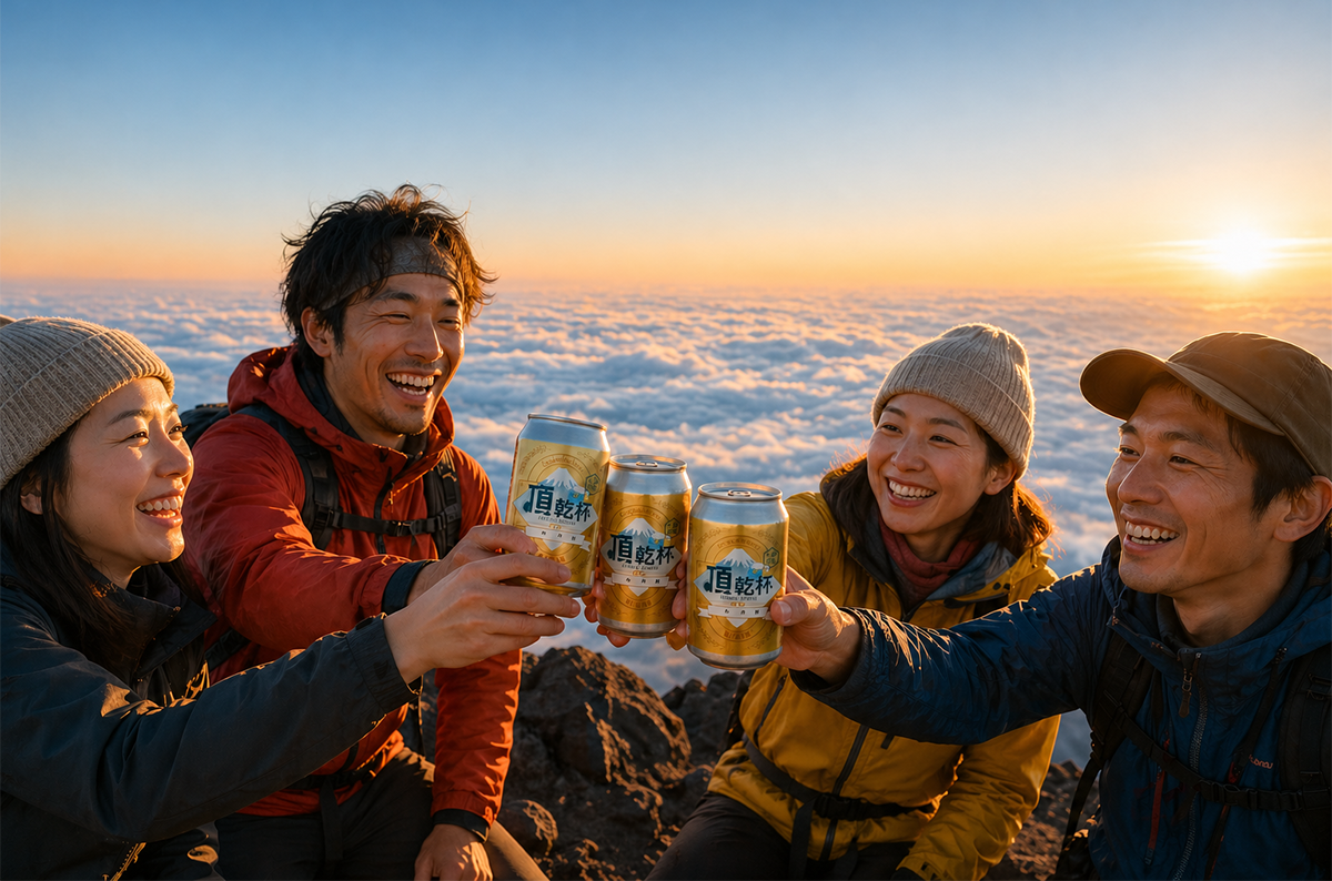 頂上富士館限定「頂乾杯ビール」