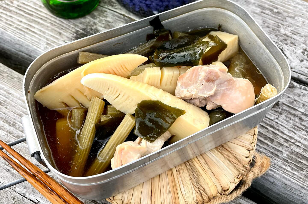 メスティンレシピ / たけのことわかめの土佐煮